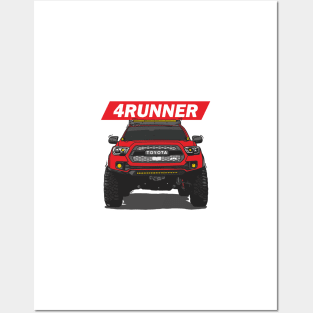 4Runner Toyota Front View - Red Posters and Art